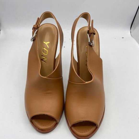 YDN Shoes Ydn Peep Toe High Heel Slingback Sandals With Buckle